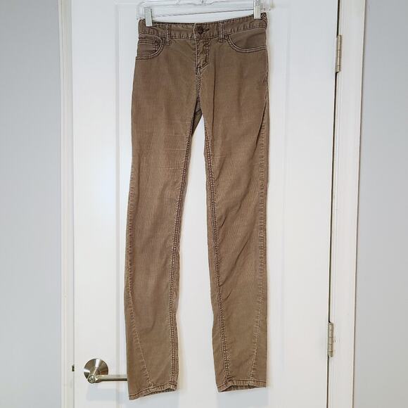 Free People Brown Skinny Corduroy Pants - Picture 1 of 6